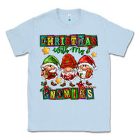 Dusty Blue christmas with my gnomies Classic Tee - FaDigitalArtStudio