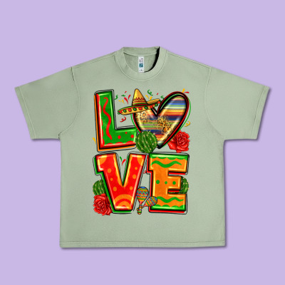 Love Mexico Urban Heavy Tee Designed By Zillion Design Studio