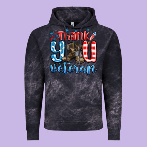 Thank You Veteran Vintage Hoodie Designed By Maliassmallbusiness