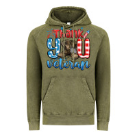 Vintage Olive thank you veteran Vintage Hoodie - MaliasSmallBusiness