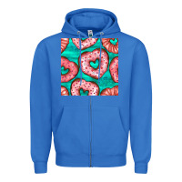 True Royal valentines day heart donuts seamless pattern Zipper Hoodie - BundleAndBundleShop