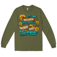 Army Green she was a wild flower in love with the sunshine Long Sleeve Tee - HRA Design Shop
