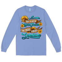 Colony Blue she was a wild flower in love with the sunshine Long Sleeve Tee - HRA Design Shop
