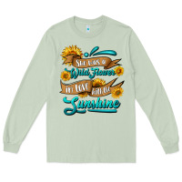 Matcha she was a wild flower in love with the sunshine Long Sleeve Tee - HRA Design Shop