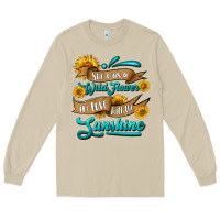 Mushroom she was a wild flower in love with the sunshine Long Sleeve Tee - HRA Design Shop