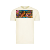 Vintage Arctic Brown horse with flowers and leopard Vintage Tee - RanaPortraitStore