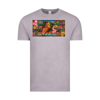 Vintage Zinc Brown horse with flowers and leopard Vintage Tee - RanaPortraitStore