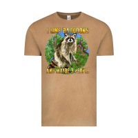 Vintage Camel i like raccoons and 3 people Vintage Tee - BarkalooDesign