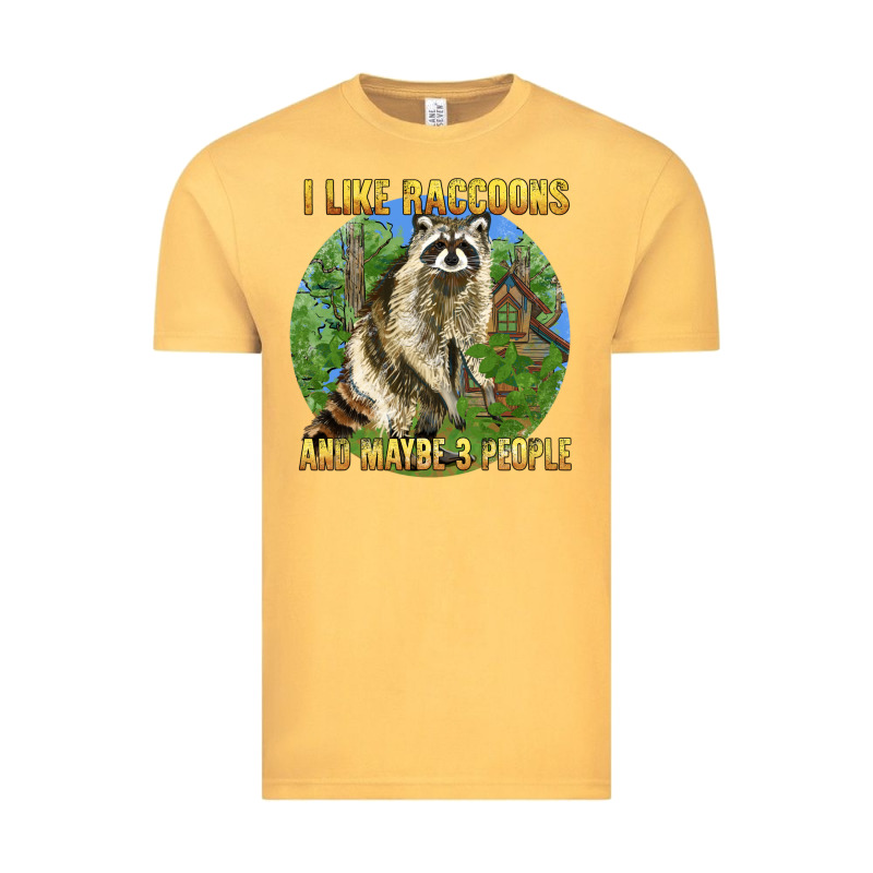 I Like Raccoons And 3 People Vintage Tee by BarkalooDesign | Teevron