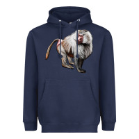 Navy baboon Heavyweight Hoodie - LillyAllenDesigns