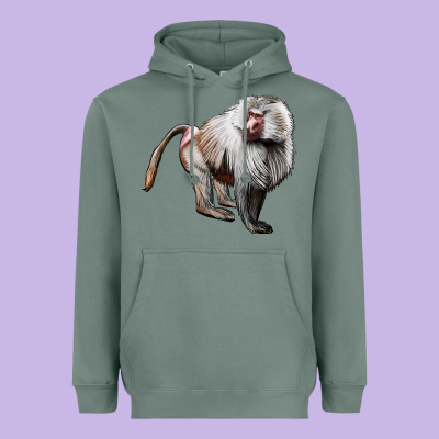 Baboon Heavyweight Hoodie Designed By Lillyallendesigns