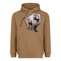 Toasted Coconut baboon Heavyweight Hoodie - LillyAllenDesigns