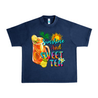Navy sunshine and sweet tea Urban Heavy Tee - texasbilliewilder