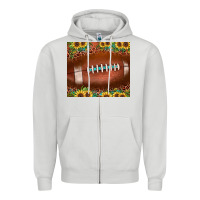 Dove Grey football leopard turquoise sunflower Zipper Hoodie - JahusDesignShop