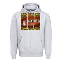 Heather Grey football leopard turquoise sunflower Zipper Hoodie - JahusDesignShop