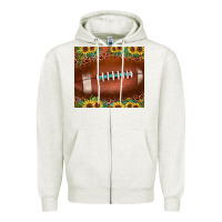 Oatmeal Heather football leopard turquoise sunflower Zipper Hoodie - JahusDesignShop