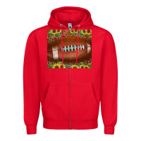 Red football leopard turquoise sunflower Zipper Hoodie - JahusDesignShop