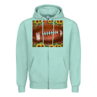 Seafoam football leopard turquoise sunflower Zipper Hoodie - JahusDesignShop