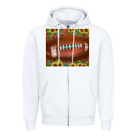 White football leopard turquoise sunflower Zipper Hoodie - JahusDesignShop