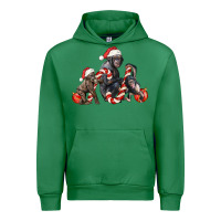 Emerald christmas chimpanzee and gorilla Urban Hoodie - LillyAllenDesigns