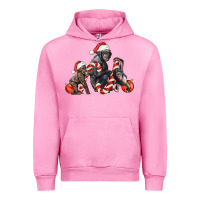 Fuchsia Pink christmas chimpanzee and gorilla Urban Hoodie - LillyAllenDesigns