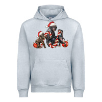 Heather Grey christmas chimpanzee and gorilla Urban Hoodie - LillyAllenDesigns