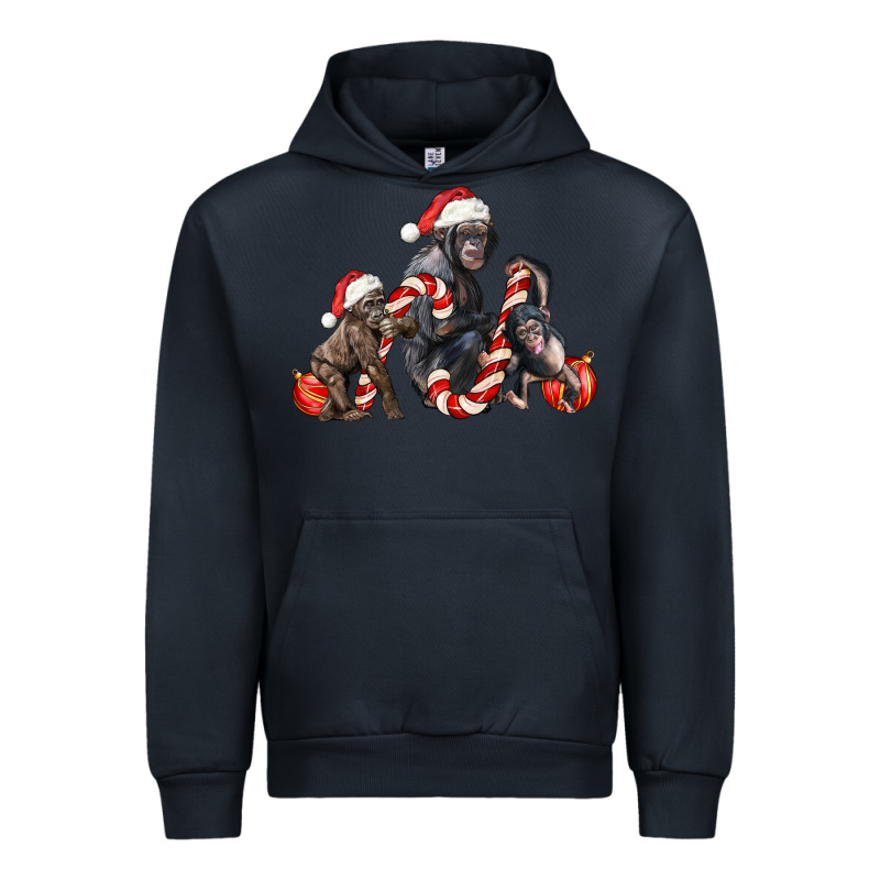 Christmas Chimpanzee And Gorilla Urban Hoodie by LillyAllenDesigns | Teevron