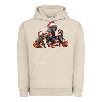 Pigment French Oak christmas chimpanzee and gorilla Urban Hoodie - LillyAllenDesigns