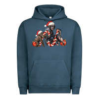 Pigment Midnight Navy christmas chimpanzee and gorilla Urban Hoodie - LillyAllenDesigns