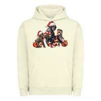 Pigment Pistachio christmas chimpanzee and gorilla Urban Hoodie - LillyAllenDesigns