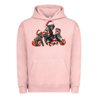 Pigment Salmon christmas chimpanzee and gorilla Urban Hoodie - LillyAllenDesigns