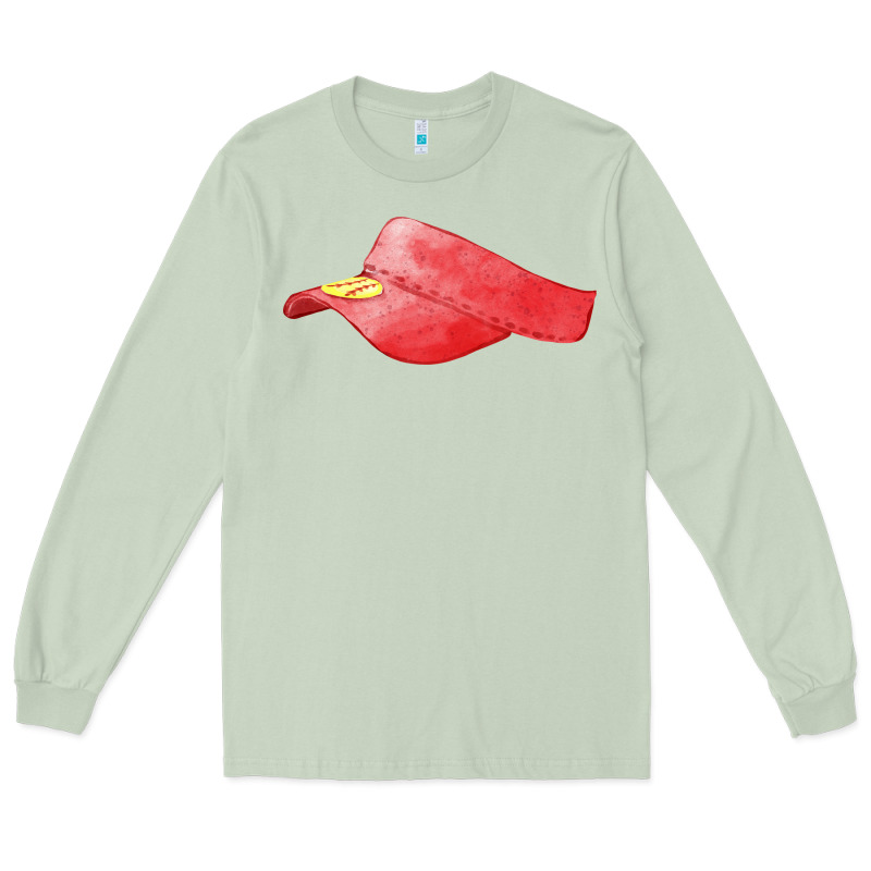 Red Softball Visor Fa Element Long Sleeve Tee by FaDigitalArtStudio | Teevron