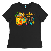 Black sunshine and sweet tea Ladies Tee - AdoDesignShop