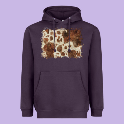 Cowhide Background Heavyweight Hoodie Designed By Barkaloodesign