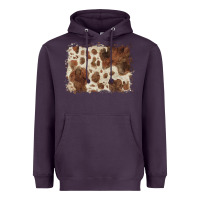 Plum cowhide background Heavyweight Hoodie - BarkalooDesign