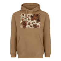 Toasted Coconut cowhide background Heavyweight Hoodie - BarkalooDesign
