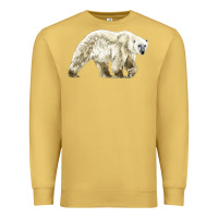 Antique Gold Polar Bear Premium Sweatshirt - LillyAllenDesigns