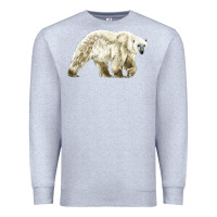 Heather Grey Polar Bear Premium Sweatshirt - LillyAllenDesigns