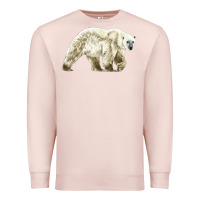 Pale Pink Polar Bear Premium Sweatshirt - LillyAllenDesigns