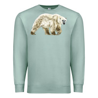 Seafoam Polar Bear Premium Sweatshirt - LillyAllenDesigns