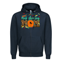 Navy trap shooting mom Zipper Hoodie - AdoDesignShop