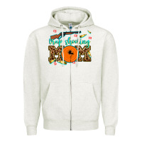 Oatmeal Heather trap shooting mom Zipper Hoodie - AdoDesignShop