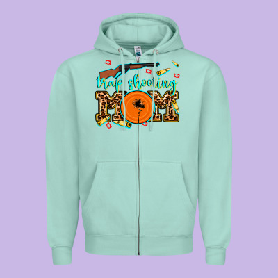Trap Shooting Mom Zipper Hoodie Designed By Adodesignshop