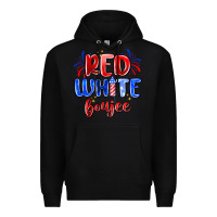 Black red white boujee Premium Hoodie - MaliasSmallBusiness