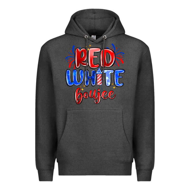 Red White Boujee Premium Hoodie by MaliasSmallBusiness | Teevron
