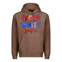 Chestnut red white boujee Premium Hoodie - MaliasSmallBusiness