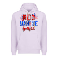 Lilac red white boujee Premium Hoodie - MaliasSmallBusiness