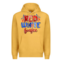 Mustard red white boujee Premium Hoodie - MaliasSmallBusiness