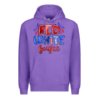 Purple red white boujee Premium Hoodie - MaliasSmallBusiness