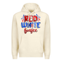 Sandshell red white boujee Premium Hoodie - MaliasSmallBusiness